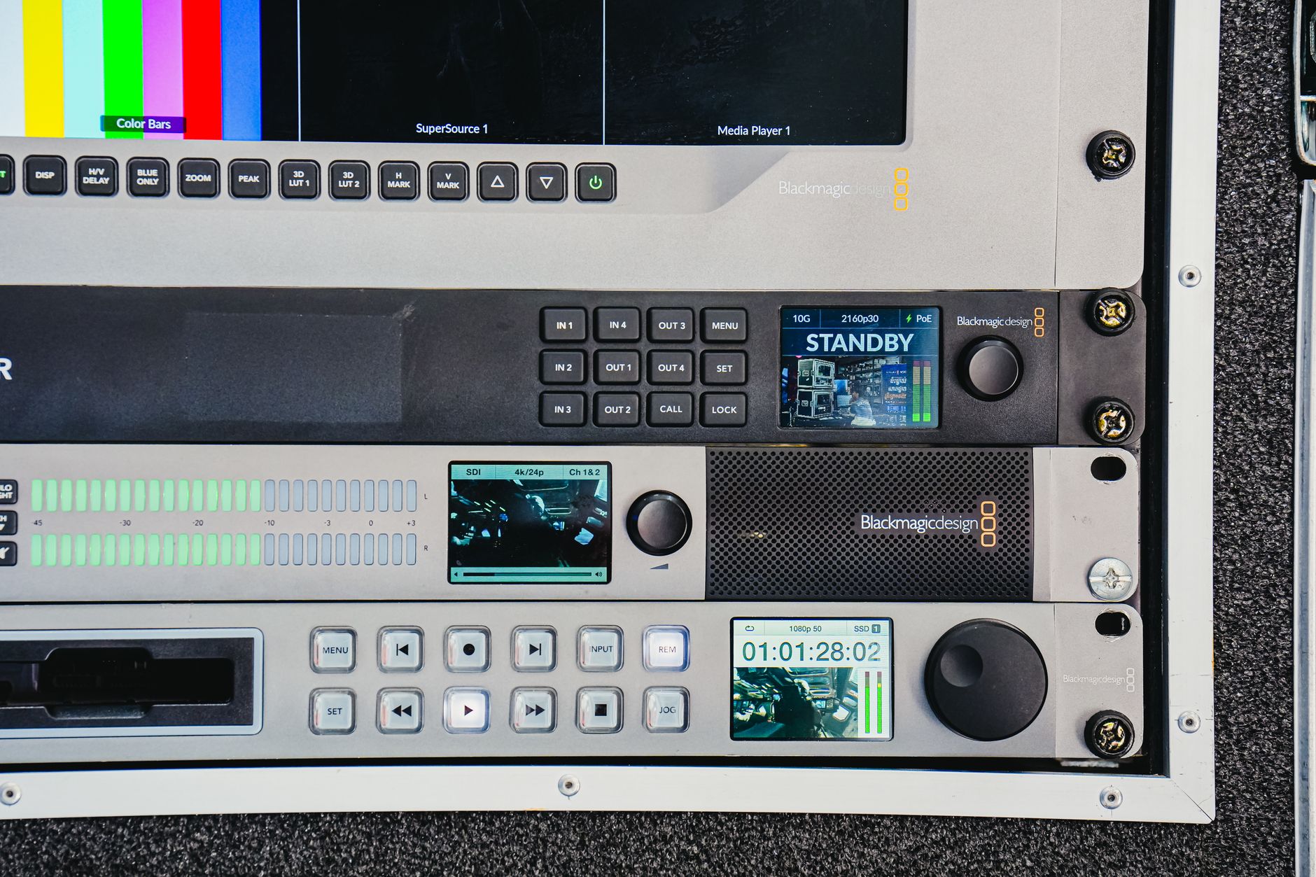 Timing appliance in a server rack, illustrating clock synchronisation for trading infrastructure